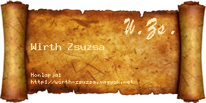 Wirth Zsuzsa névjegykártya