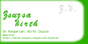 zsuzsa wirth business card